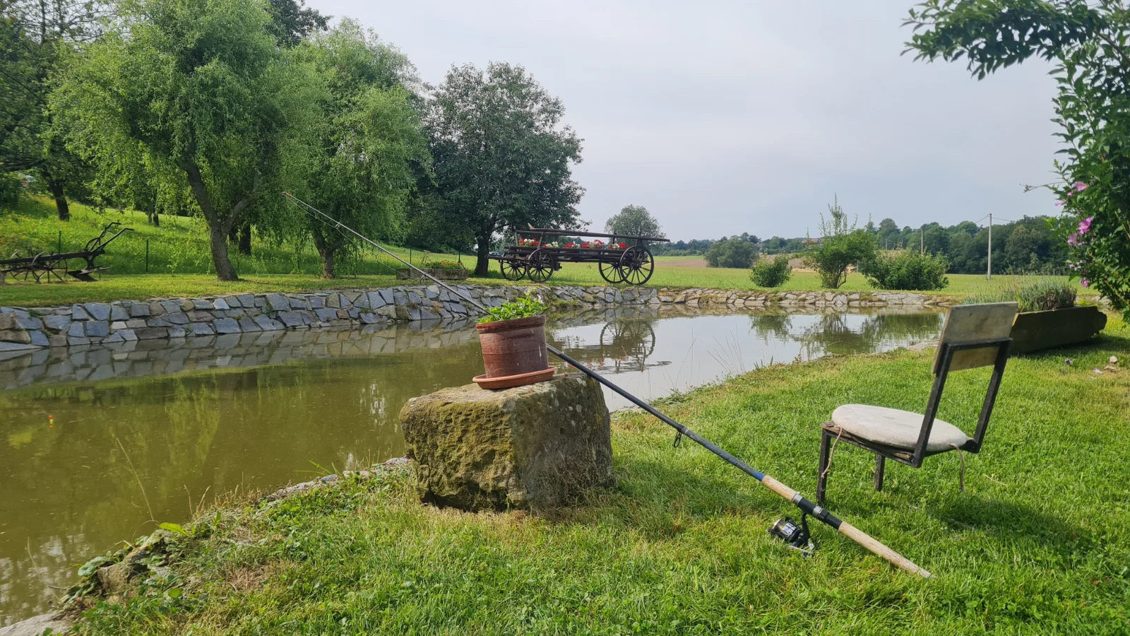 Klidné místo u rybníka